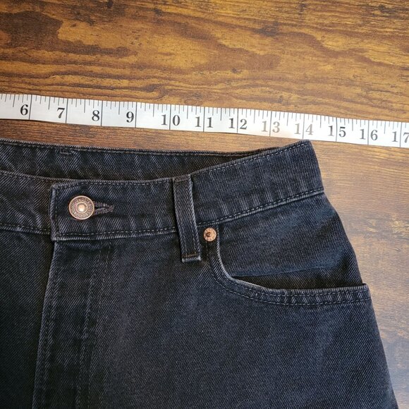 Vtg 90s Levi's 550 Relaxed Tapered Jeans High Rise  USA 12 L - Picture 7 of 12